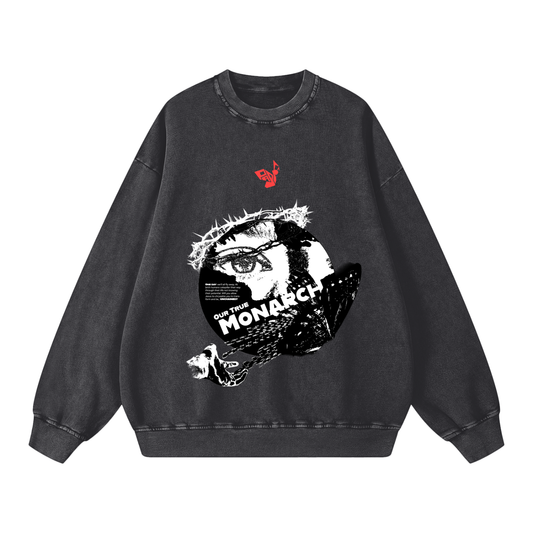 Crown of Thorns Collection: Acid Wash Oversized Sweatshirt